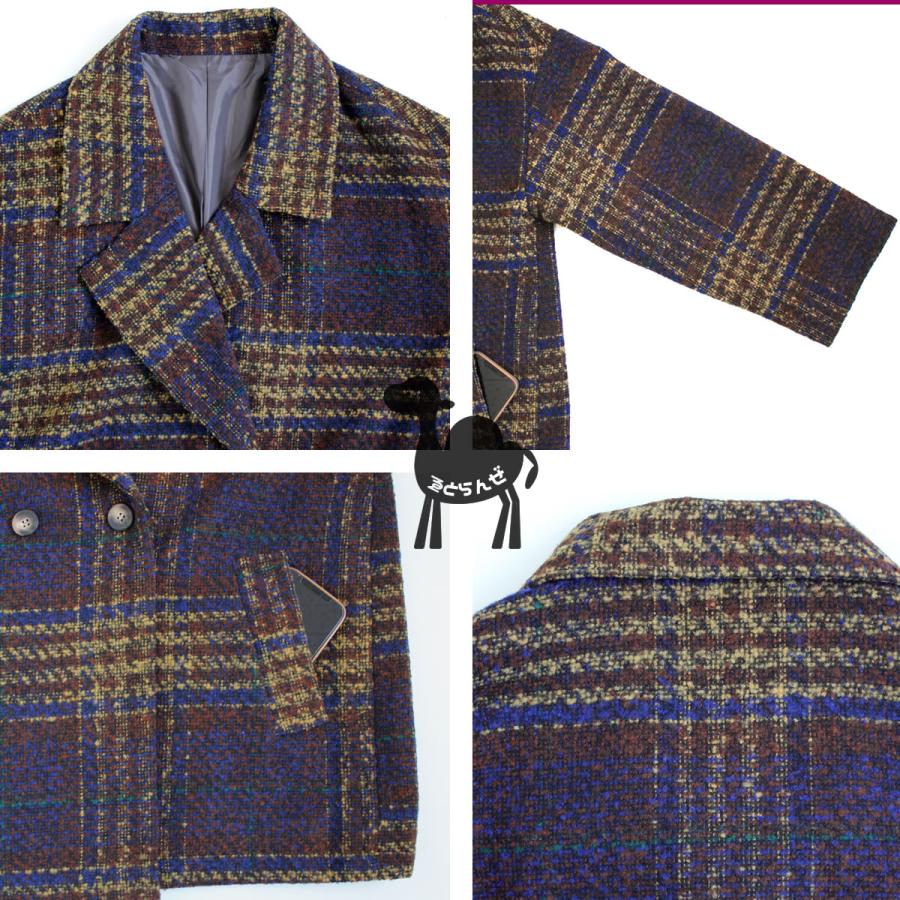 落ち着いたトーンにポイントカラーがあしらわれたリングチェックダブルジャケット |  | 16