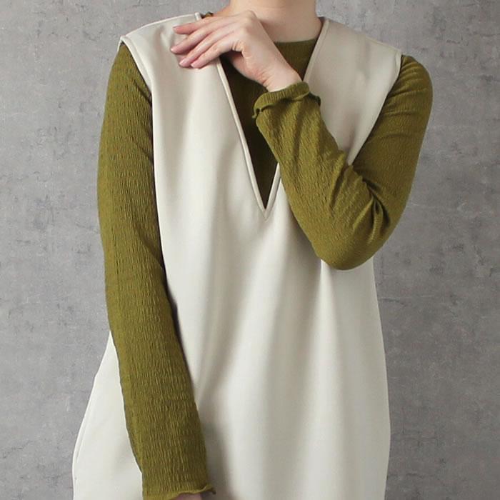 レイヤードが楽しくなる深Vネックロングワンピース |  | 07