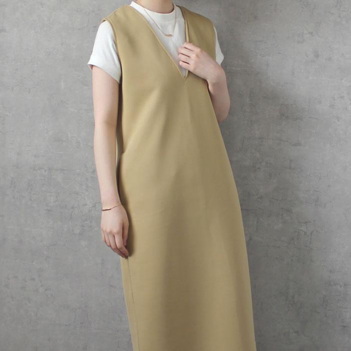 レイヤードが楽しくなる深Vネックロングワンピース |  | 01