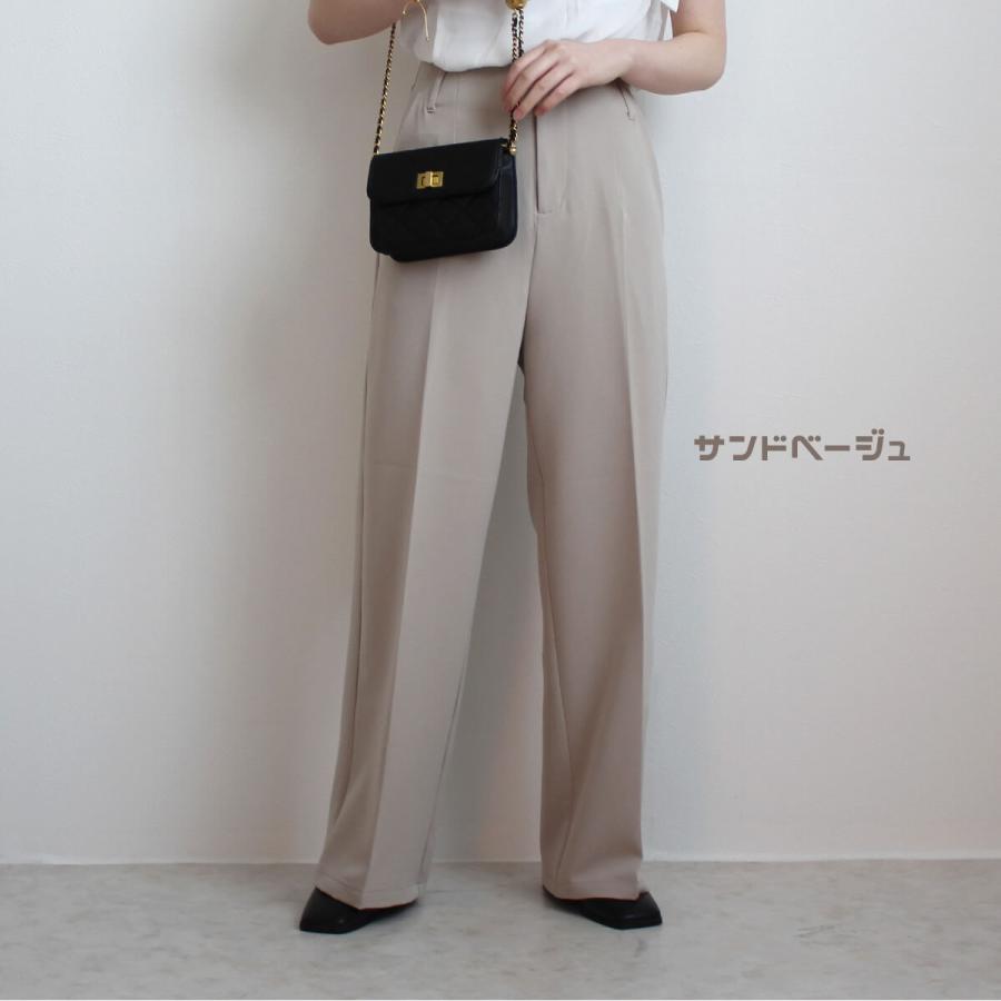 落ち感のあるストレートシルエット ハイウエストデザイン ワイドロングパンツ |  | 04