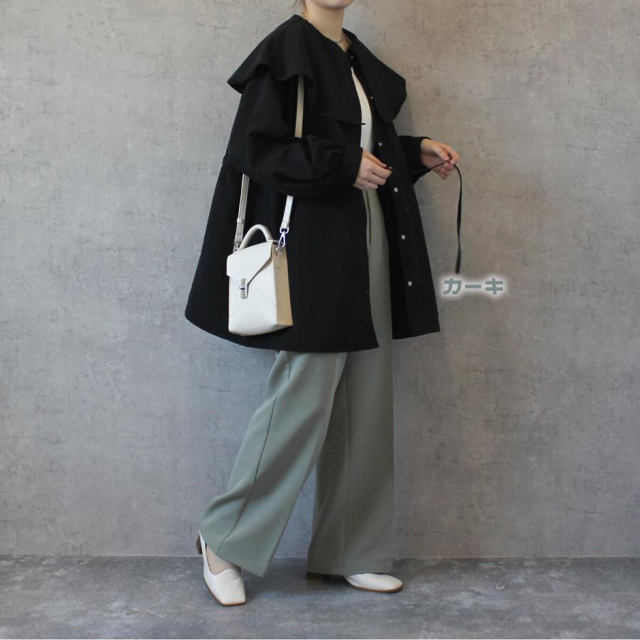 落ち感のあるストレートシルエット ハイウエストデザイン ワイドロングパンツ |  | 14