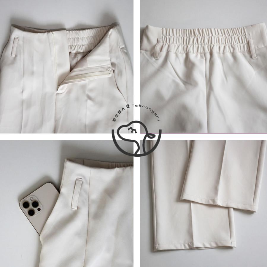 落ち感のあるストレートシルエット ハイウエストデザイン ワイドロングパンツ |  | 17