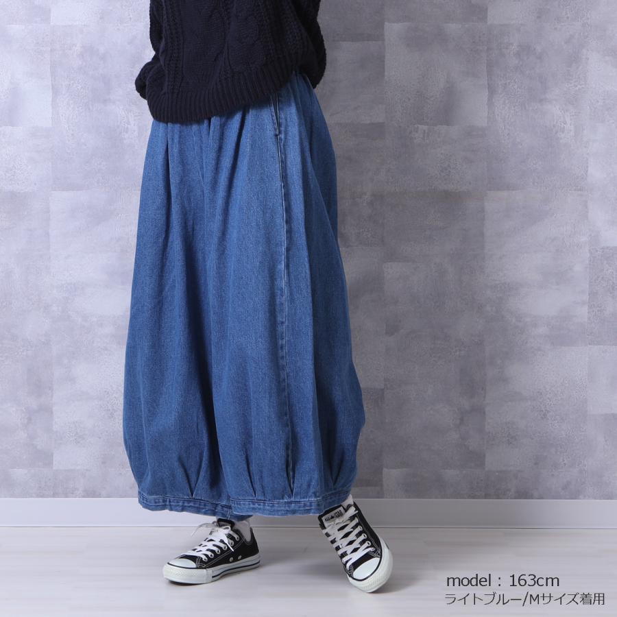 裾巾太めのゆったりデニムピエロキュロット |  | 05