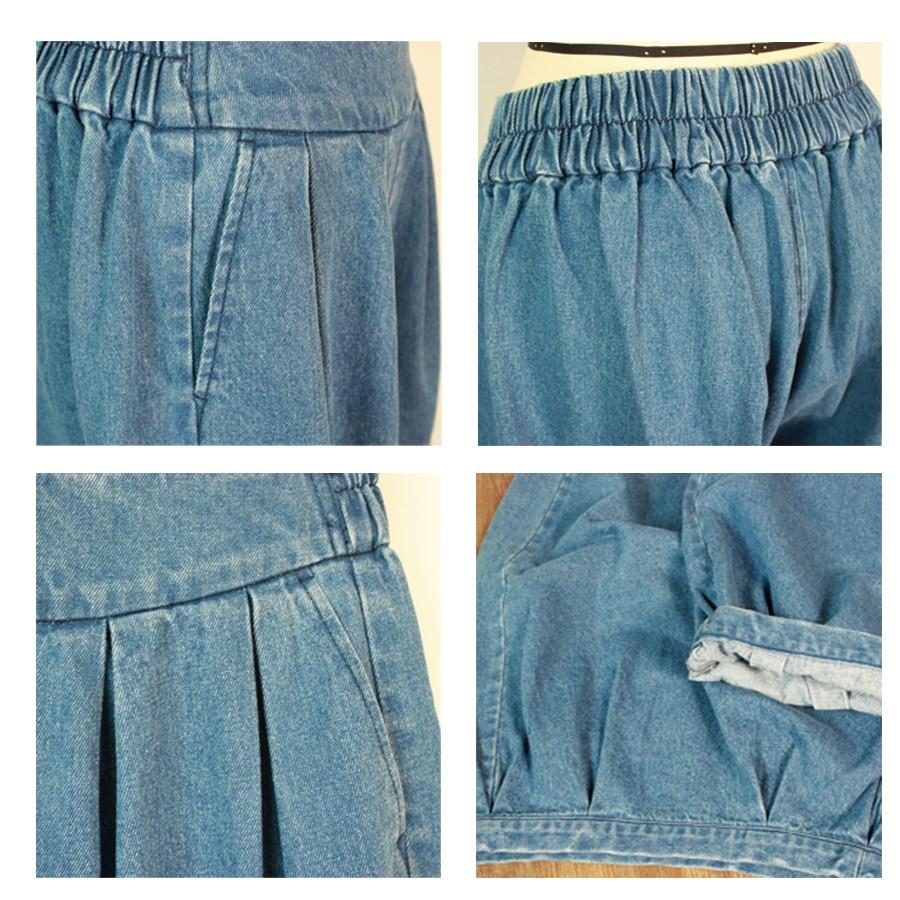 裾巾太めのゆったりデニムピエロキュロット |  | 08