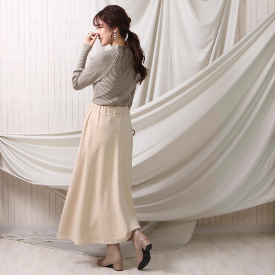 肌にうるおいを与えるアルガンオイル加工でしっとりなめらか裏シャギーロングスカート |  | 11