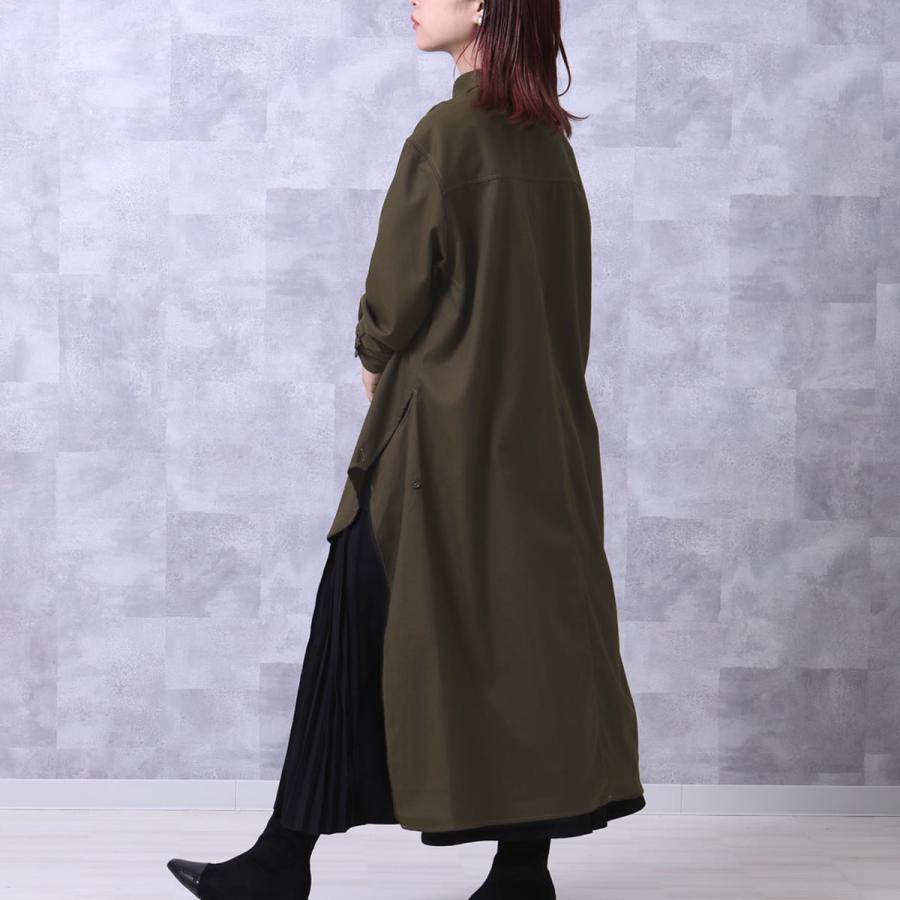 後ろ丈を長めにしたハイセンスなロングシャツ ギャバ起毛バックロングシャツ | 