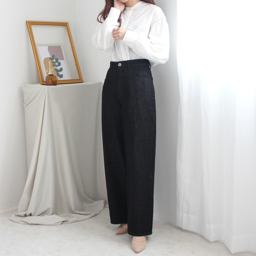 女性らしいゆるっとしたシルエットが特徴のデニムワイドパンツ |  | 04
