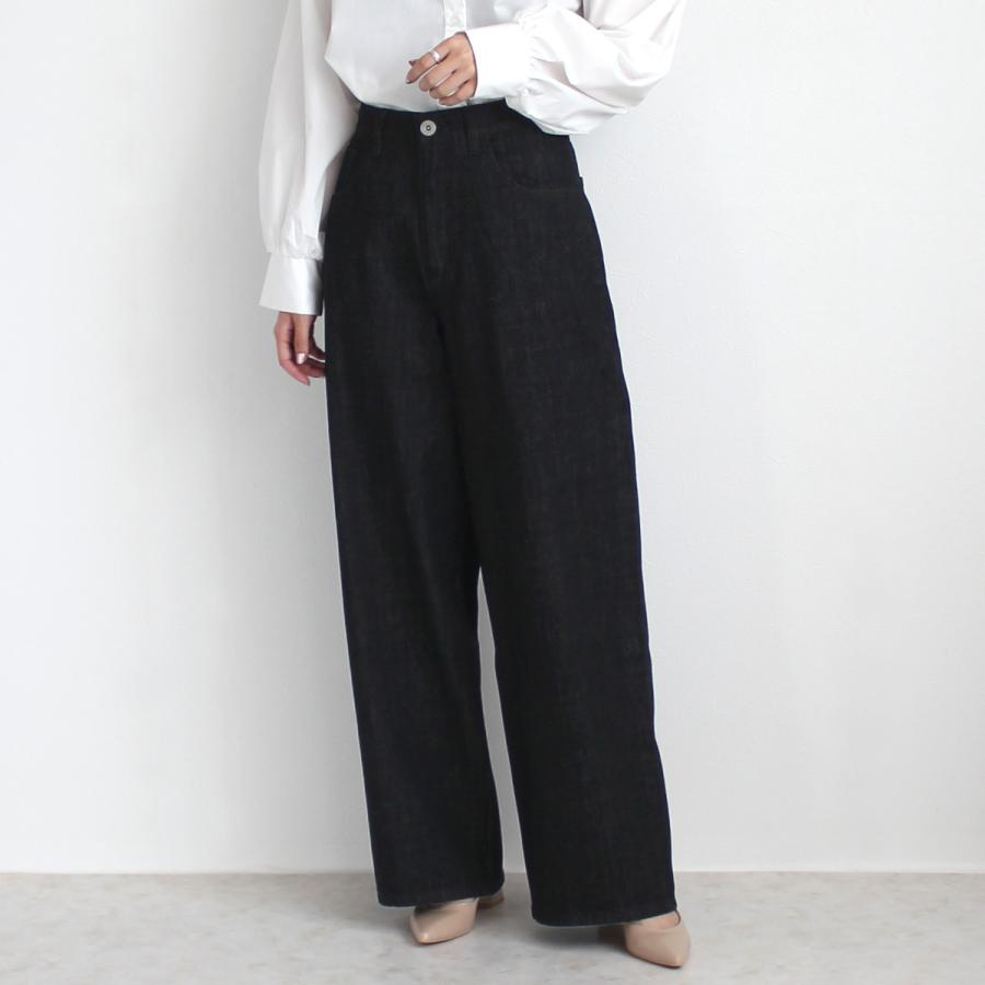 女性らしいゆるっとしたシルエットが特徴のデニムワイドパンツ |  | 05