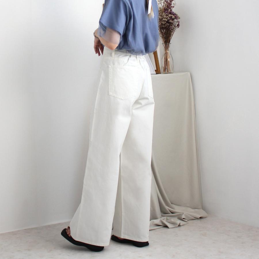 女性らしいゆるっとしたシルエットが特徴のデニムワイドパンツ |  | 07