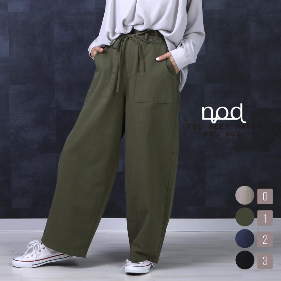 少し丸みにあるシルエットが特徴のドローストリング仕様　ヴィンテージコットンベイカーパンツ |  | 01