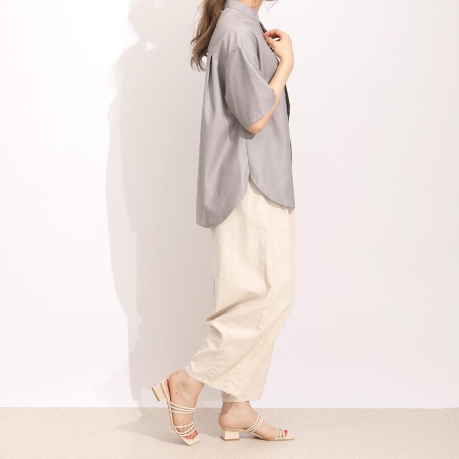 取り外し可能なボウタイ付き 異なる表情を楽しめる2WAY バンドカラーブラウス |  | 07