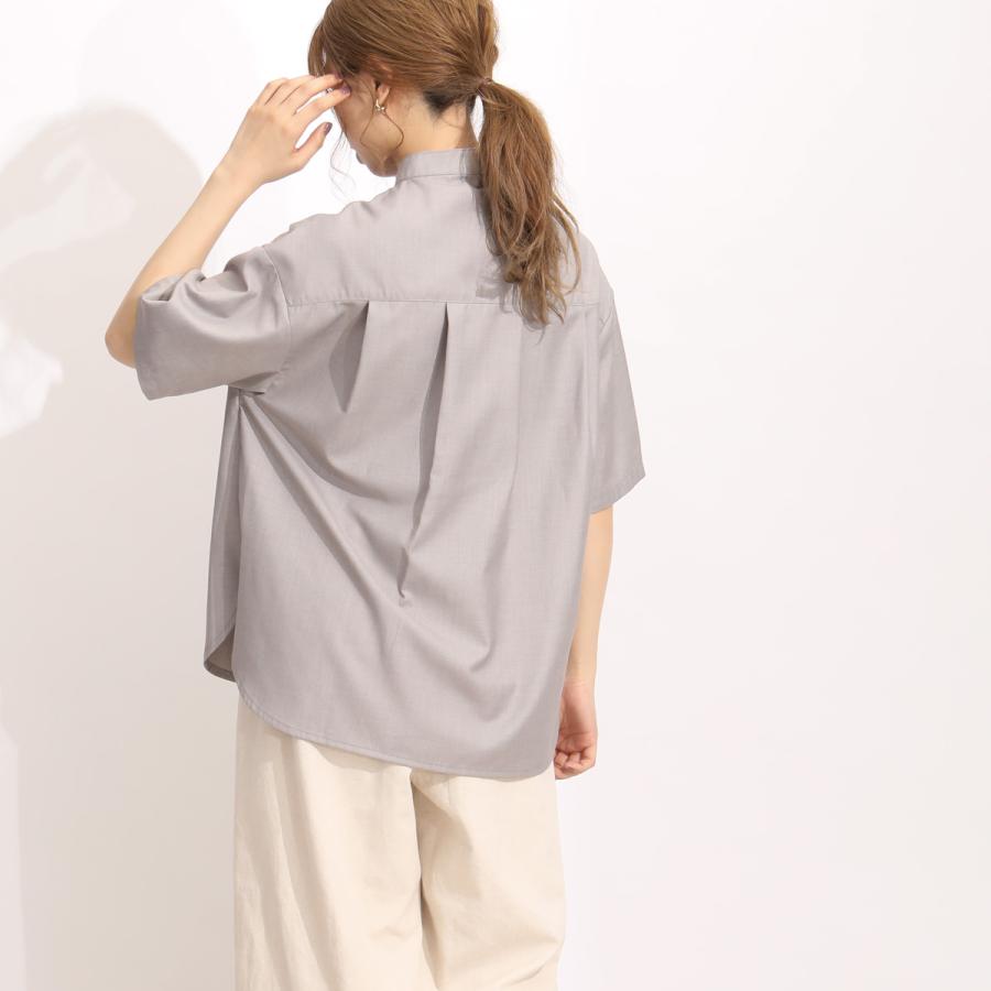 取り外し可能なボウタイ付き 異なる表情を楽しめる2WAY バンドカラーブラウス |  | 08