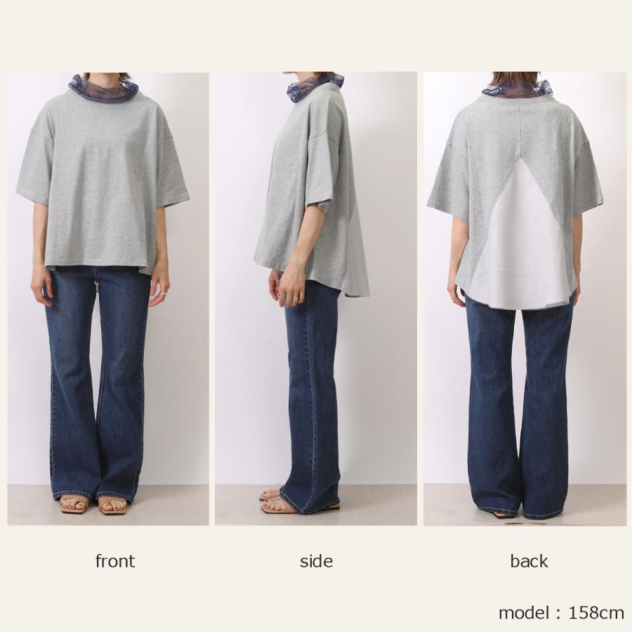首元のレースと背中の切り替えがポイントのフレアラインTシャツ |  | 13