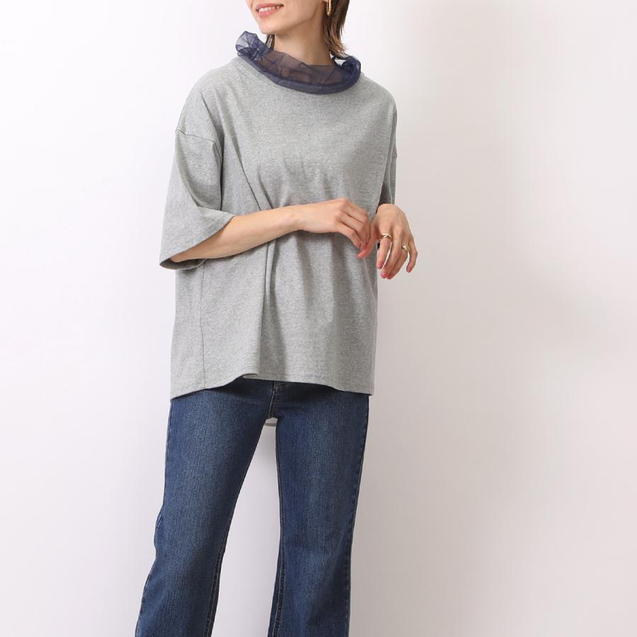 首元のレースと背中の切り替えがポイントのフレアラインTシャツ |  | 03