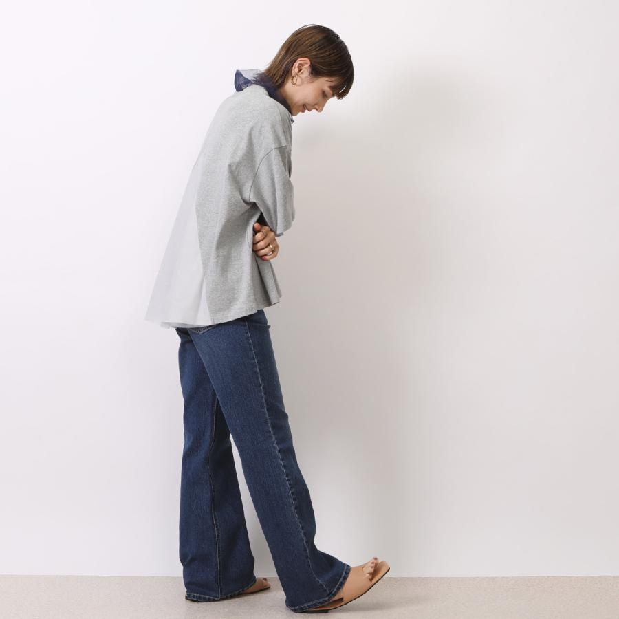 首元のレースと背中の切り替えがポイントのフレアラインTシャツ |  | 04