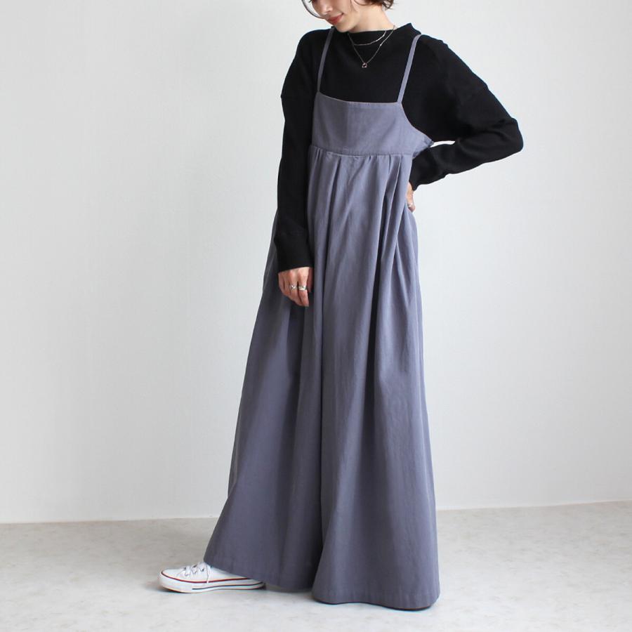 2022秋 ウェストのたっぷりギャザーでスカートに見えるキャミワイドサロペットパンツ |  | 03