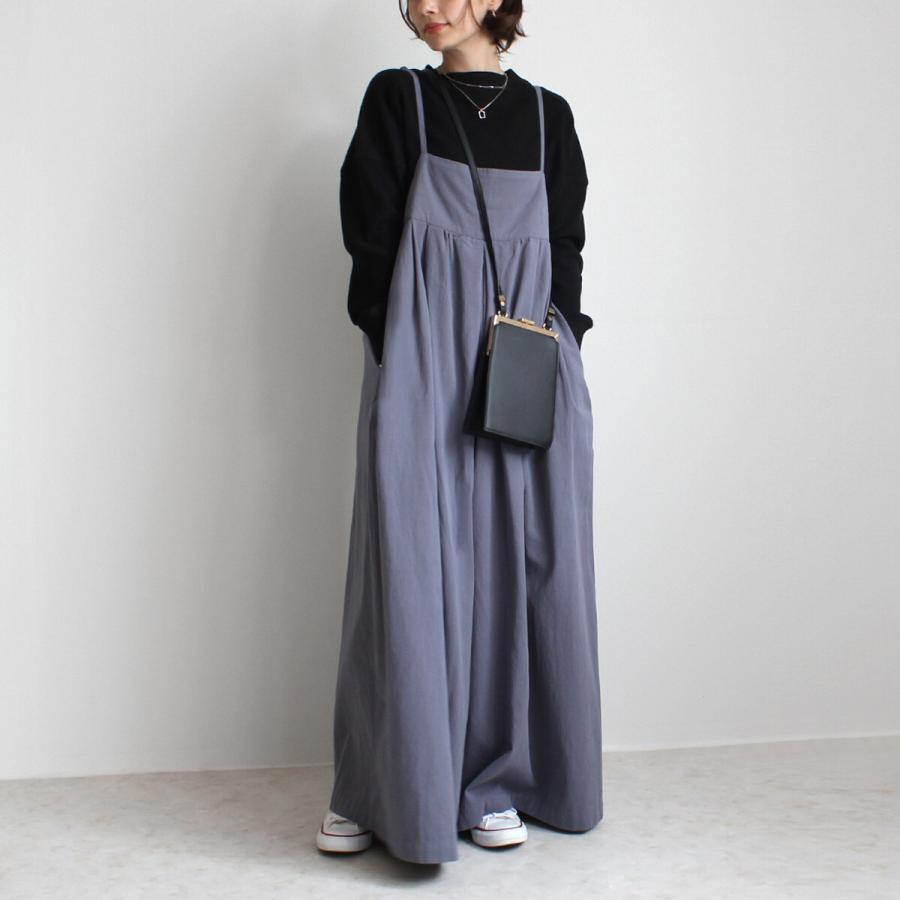 2022秋 ウェストのたっぷりギャザーでスカートに見えるキャミワイドサロペットパンツ |  | 04