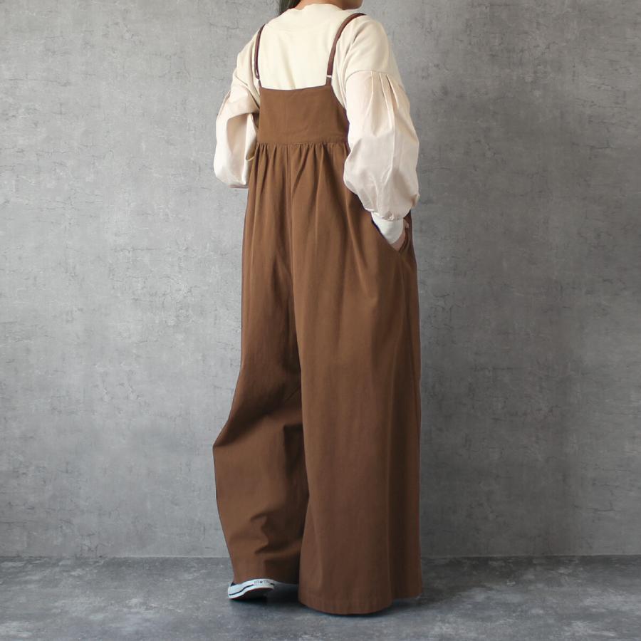 2022秋 ウェストのたっぷりギャザーでスカートに見えるキャミワイドサロペットパンツ |  | 08