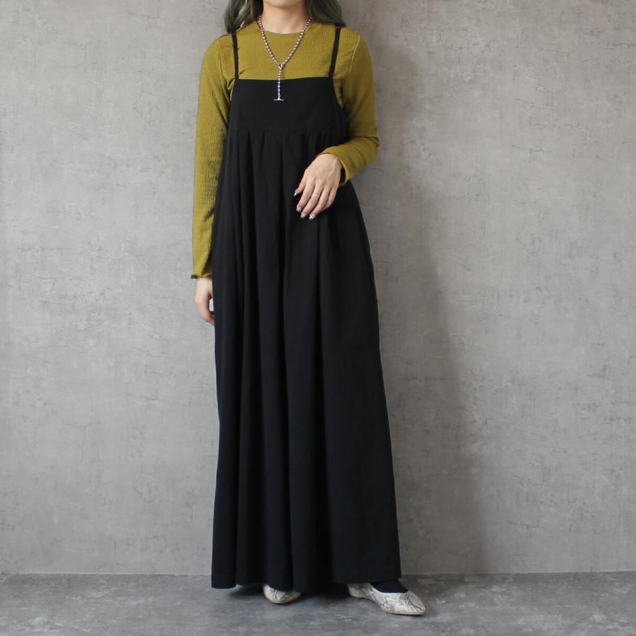 2022秋 ウェストのたっぷりギャザーでスカートに見えるキャミワイドサロペットパンツ |  | 09