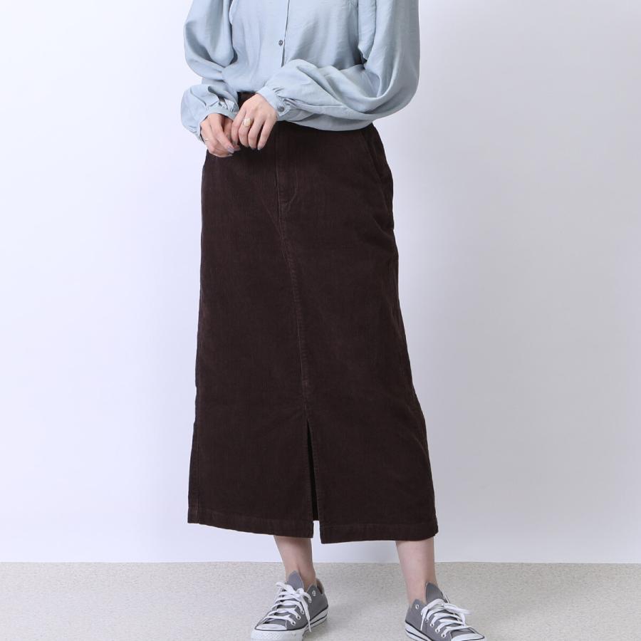 季節感をアップさせるコーデュロイ素材を使用した細見えIラインシルエットのロングスカート |  | 11