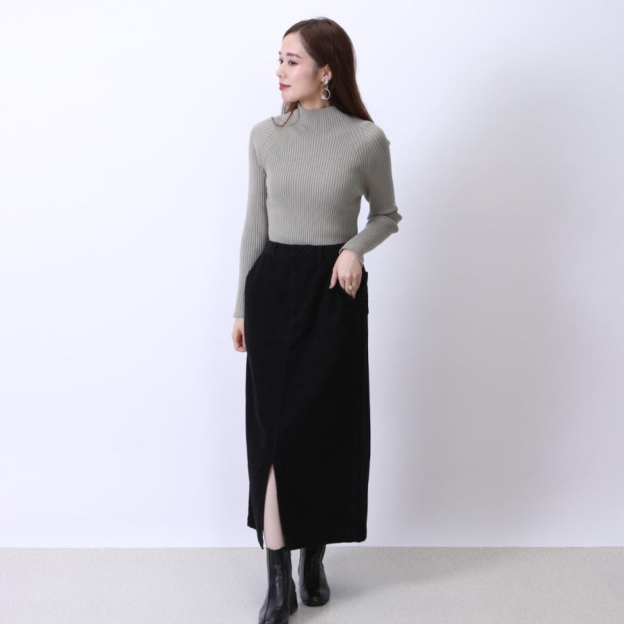 季節感をアップさせるコーデュロイ素材を使用した細見えIラインシルエットのロングスカート |  | 13