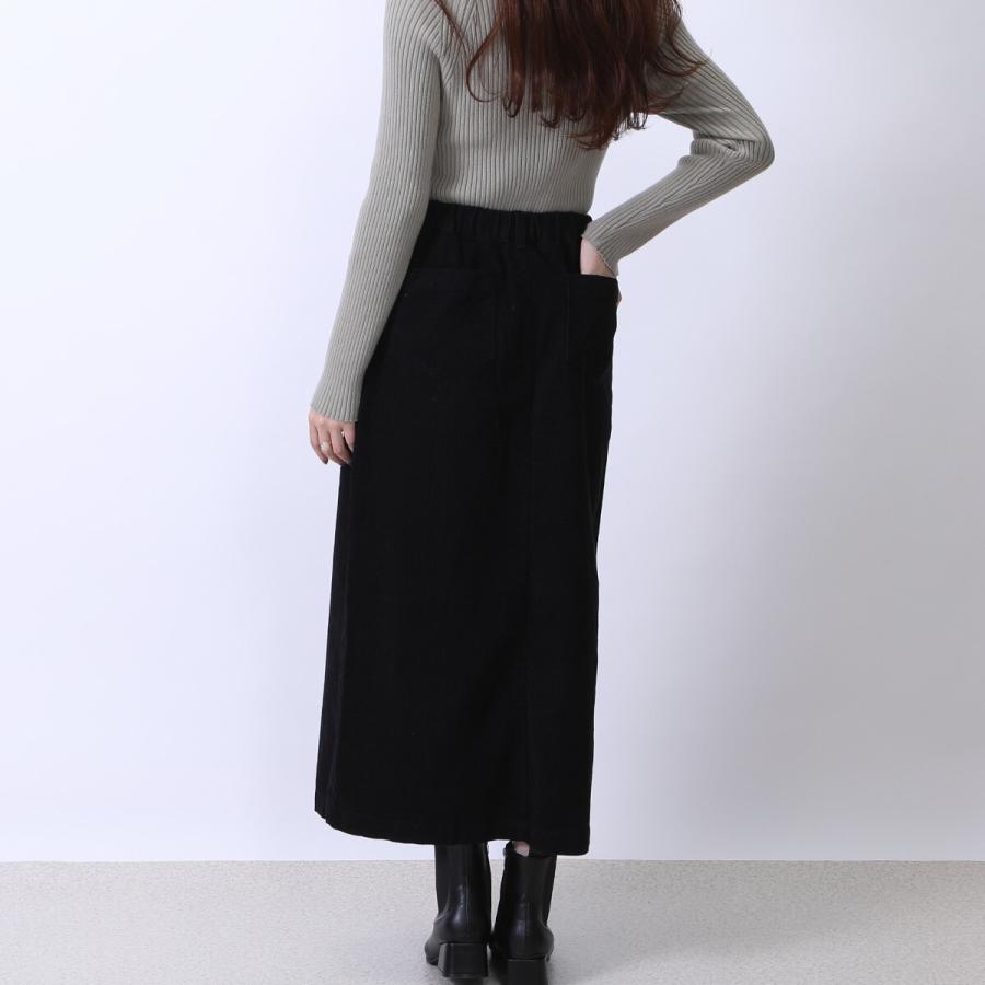 季節感をアップさせるコーデュロイ素材を使用した細見えIラインシルエットのロングスカート |  | 14
