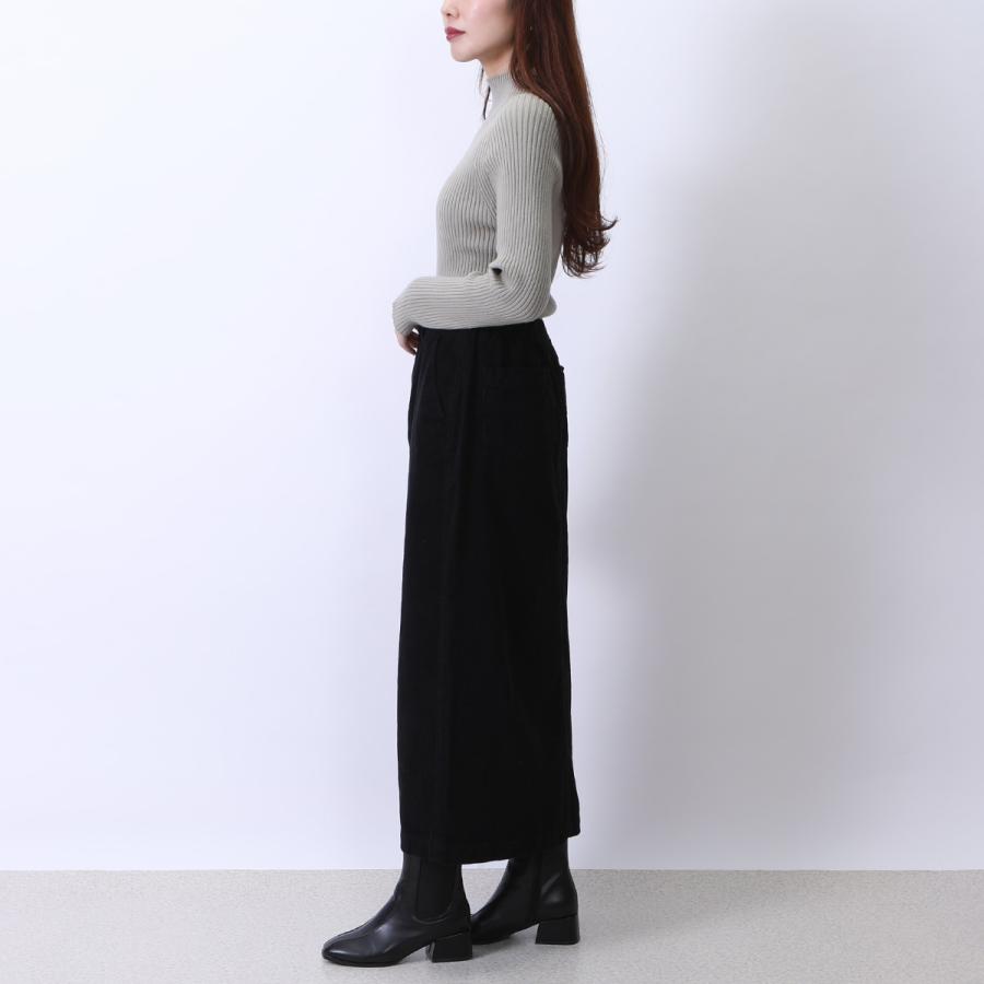 季節感をアップさせるコーデュロイ素材を使用した細見えIラインシルエットのロングスカート |  | 15