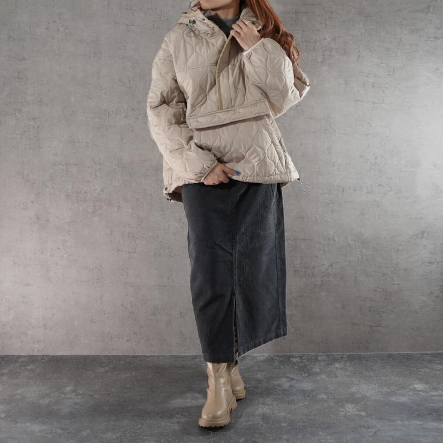 季節感をアップさせるコーデュロイ素材を使用した細見えIラインシルエットのロングスカート |  | 03