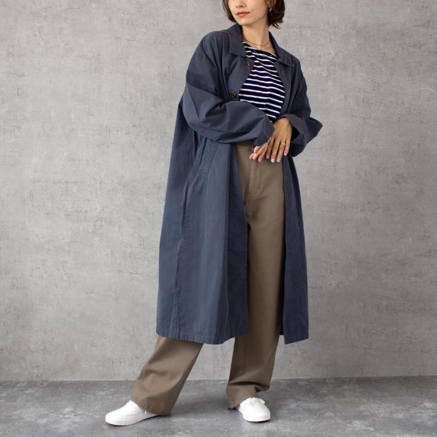ロングコート ステンカラーコート ワッシャー加工による立体感のあるしわ感が味のある雰囲気 |  | 10
