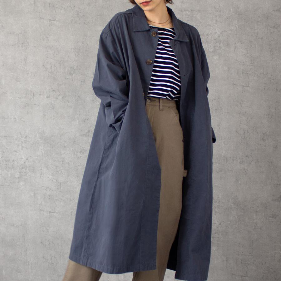 ロングコート ステンカラーコート ワッシャー加工による立体感のあるしわ感が味のある雰囲気 |  | 11