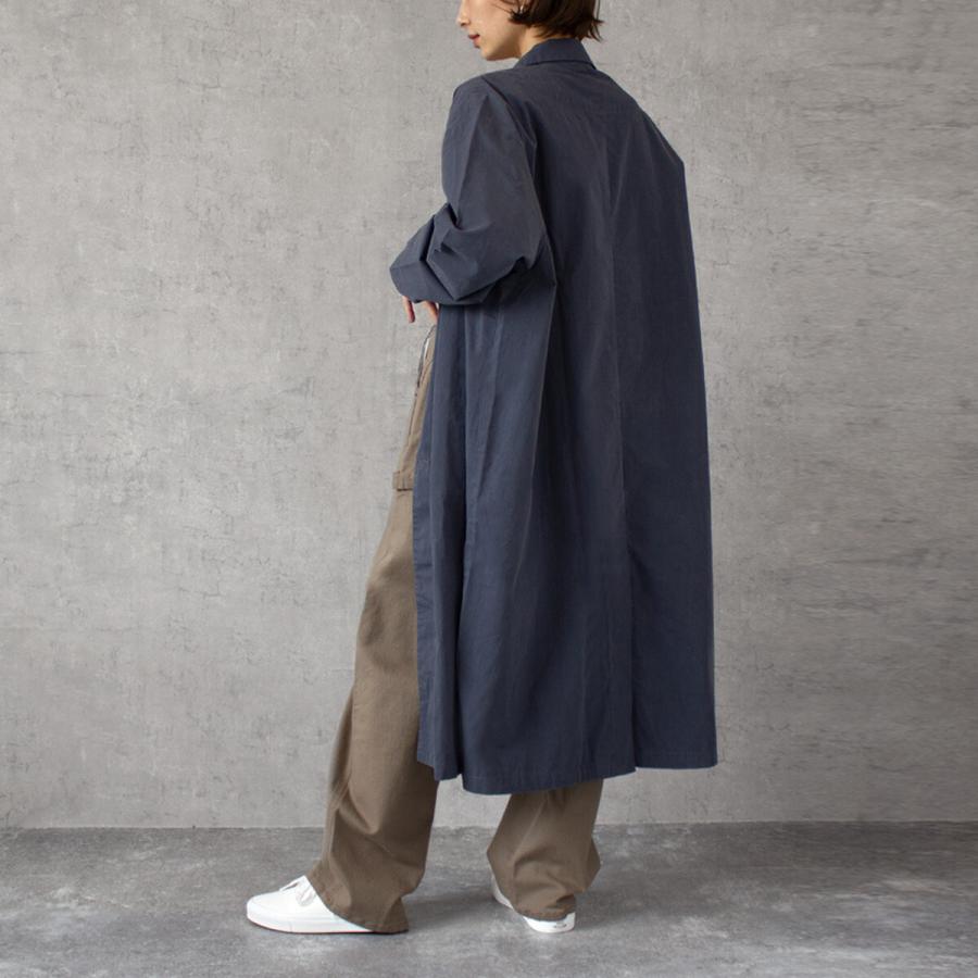 ロングコート ステンカラーコート ワッシャー加工による立体感のあるしわ感が味のある雰囲気 |  | 12