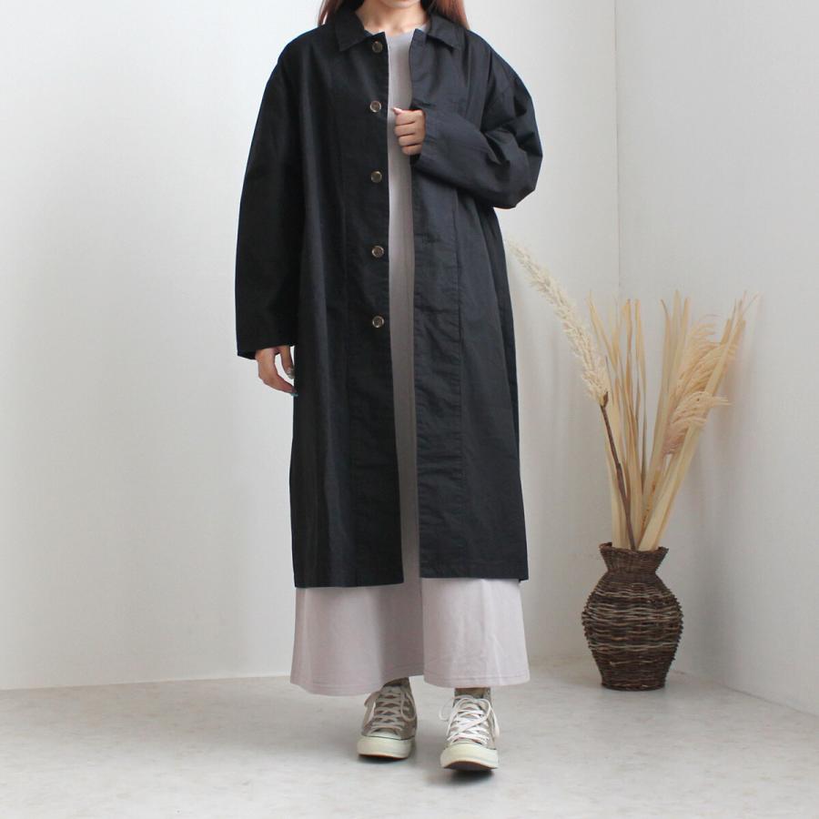 ロングコート ステンカラーコート ワッシャー加工による立体感のあるしわ感が味のある雰囲気 |  | 14