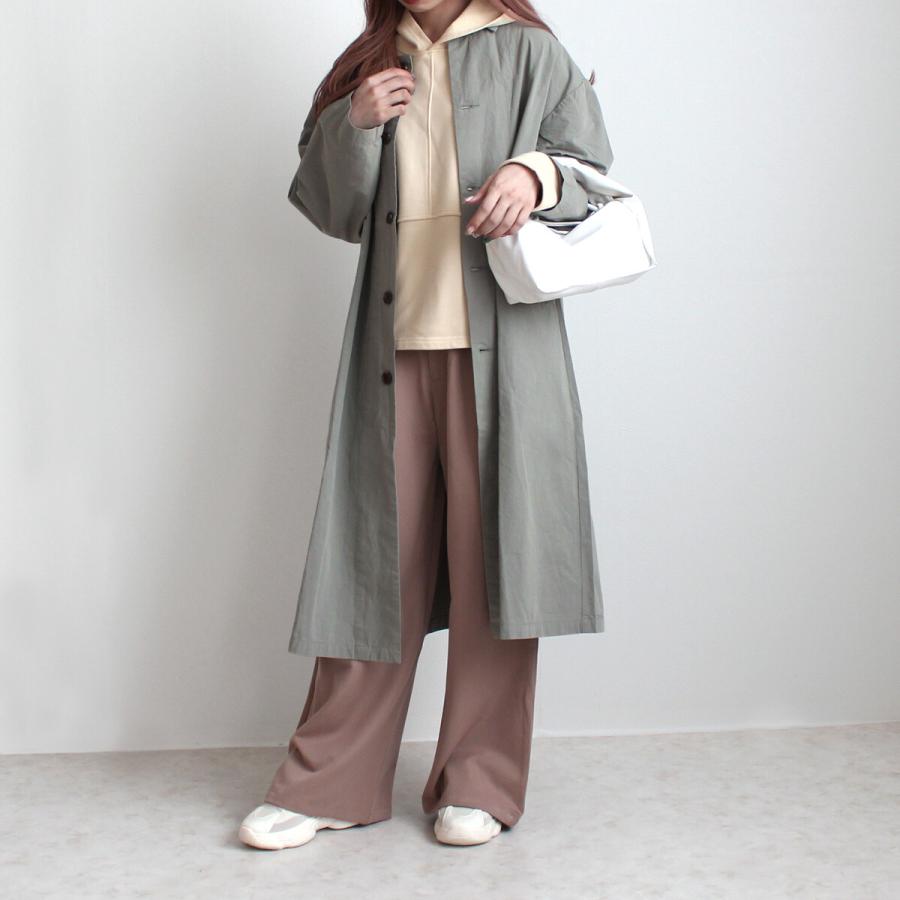 ロングコート ステンカラーコート ワッシャー加工による立体感のあるしわ感が味のある雰囲気 |  | 02