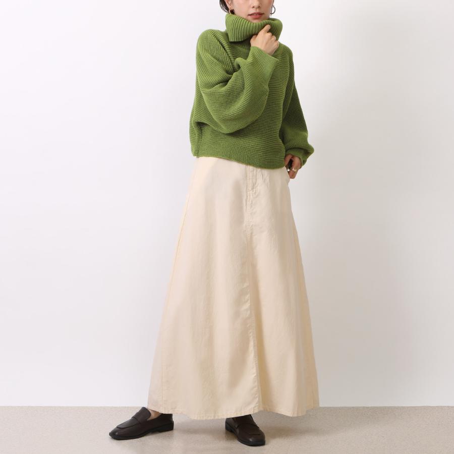 コットン素材のワッシャー加工が醸し出す大人可愛いロングスカート |  | 07