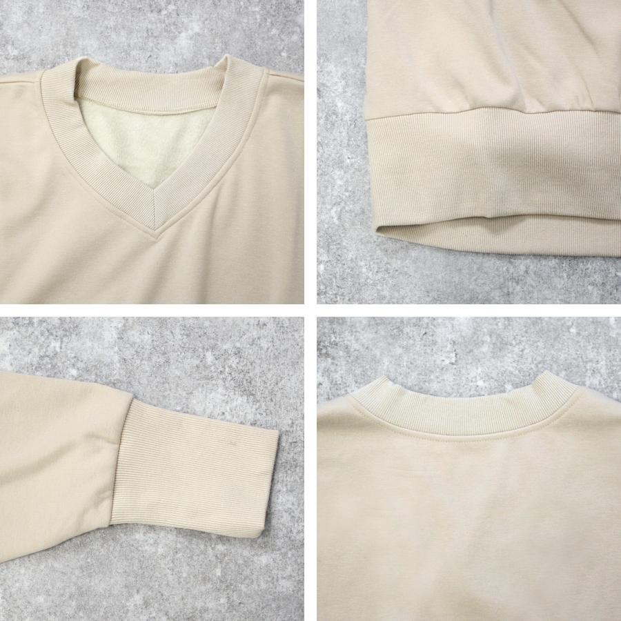 暖か 裏シャギー アルガンオイル加工+裏シャギーVネックプルオーバー |  | 15