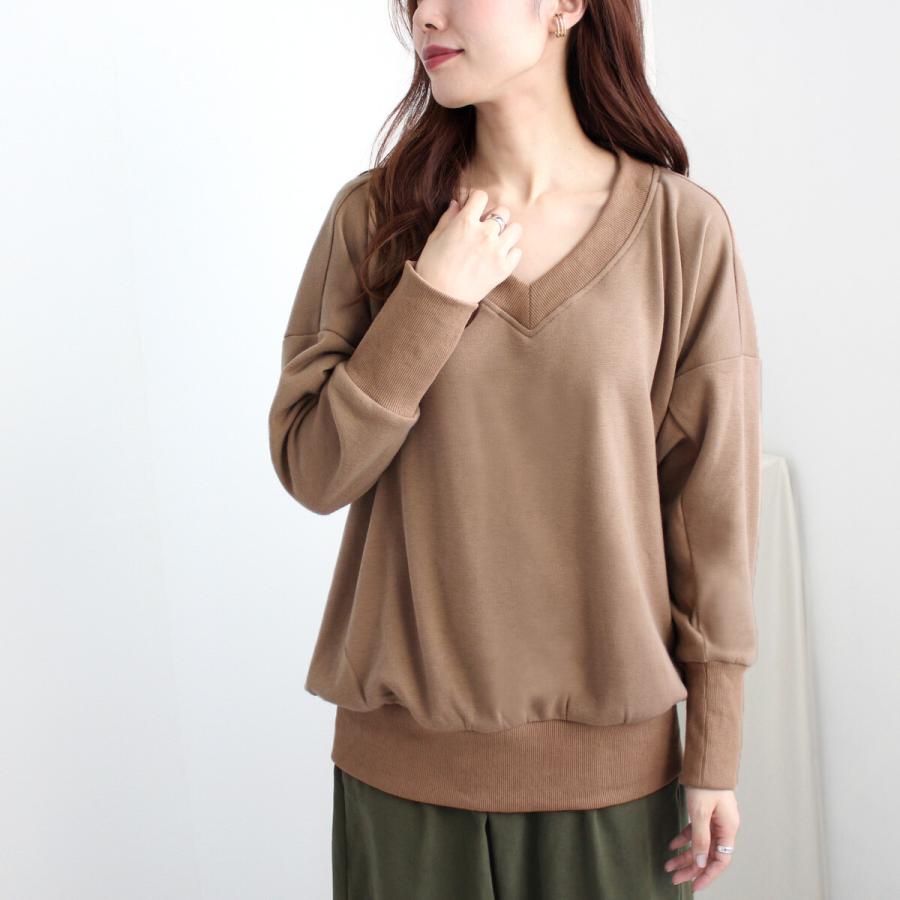 暖か 裏シャギー アルガンオイル加工+裏シャギーVネックプルオーバー |  | 06