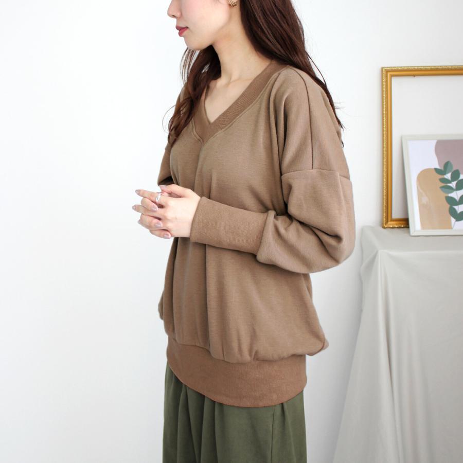 暖か 裏シャギー アルガンオイル加工+裏シャギーVネックプルオーバー |  | 07