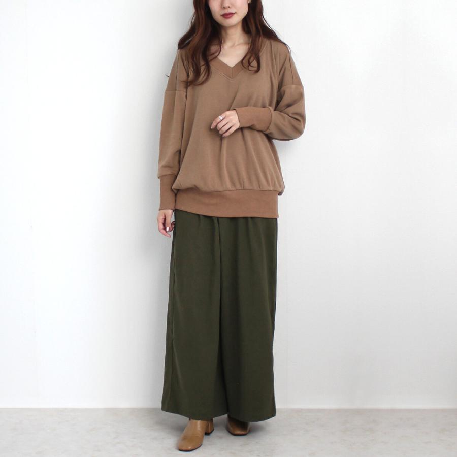 暖か 裏シャギー アルガンオイル加工+裏シャギーVネックプルオーバー |  | 08