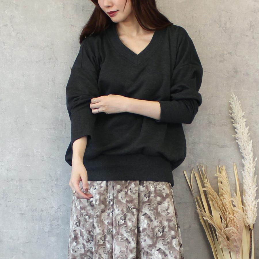 暖か 裏シャギー アルガンオイル加工+裏シャギーVネックプルオーバー |  | 09