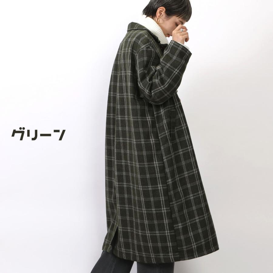 トレンドの大柄チェック柄がベーシックなデザインのチェックコート |  | 01