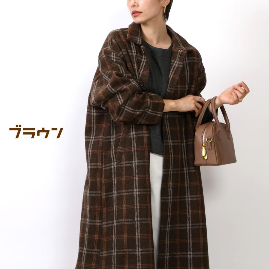 トレンドの大柄チェック柄がベーシックなデザインのチェックコート |  | 06