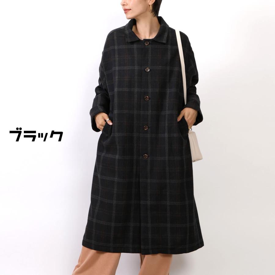 トレンドの大柄チェック柄がベーシックなデザインのチェックコート |  | 08