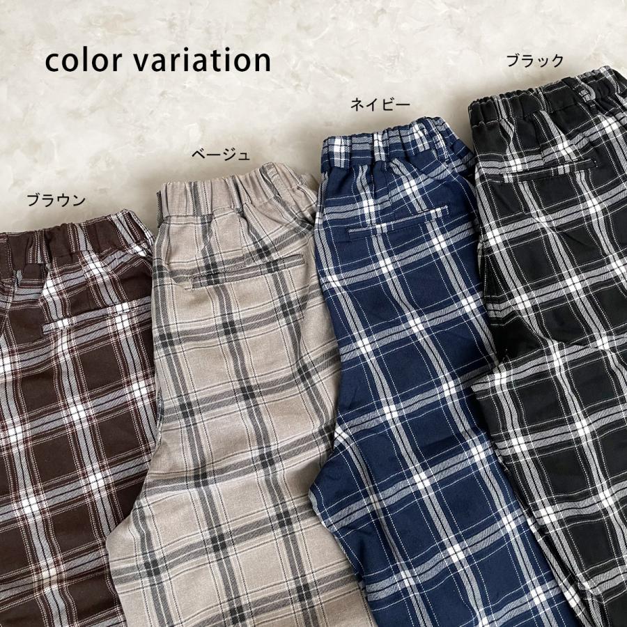 大人可愛いを演出してくれる綿麻素材のチェック柄サーカスパンツ |  | 11