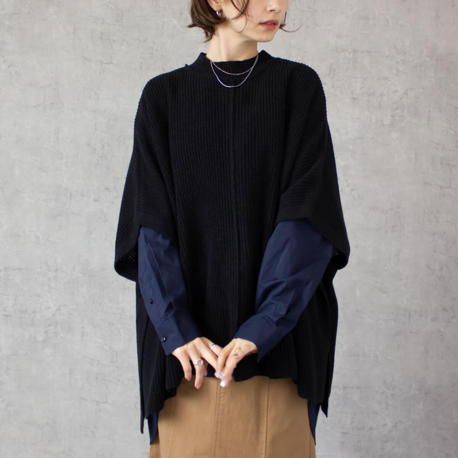 リブ ニットポンチョ リブニット ポンチョ センターライン ニット セーター |  | 04