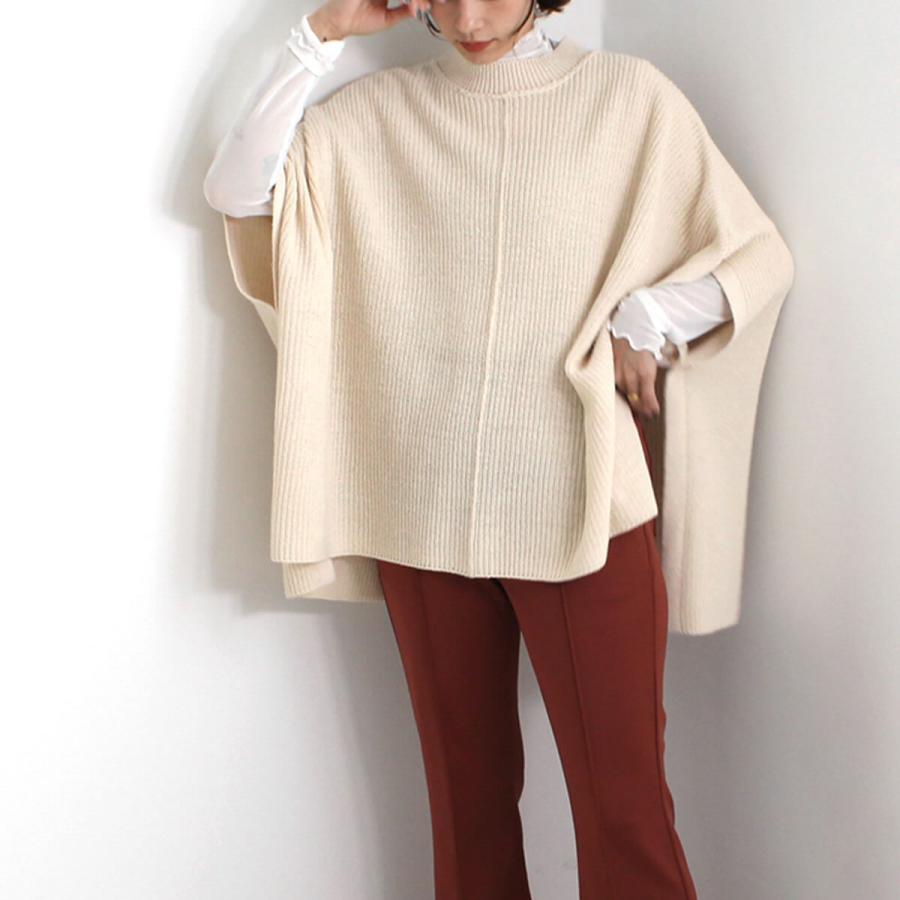 リブ ニットポンチョ リブニット ポンチョ センターライン ニット セーター |  | 08