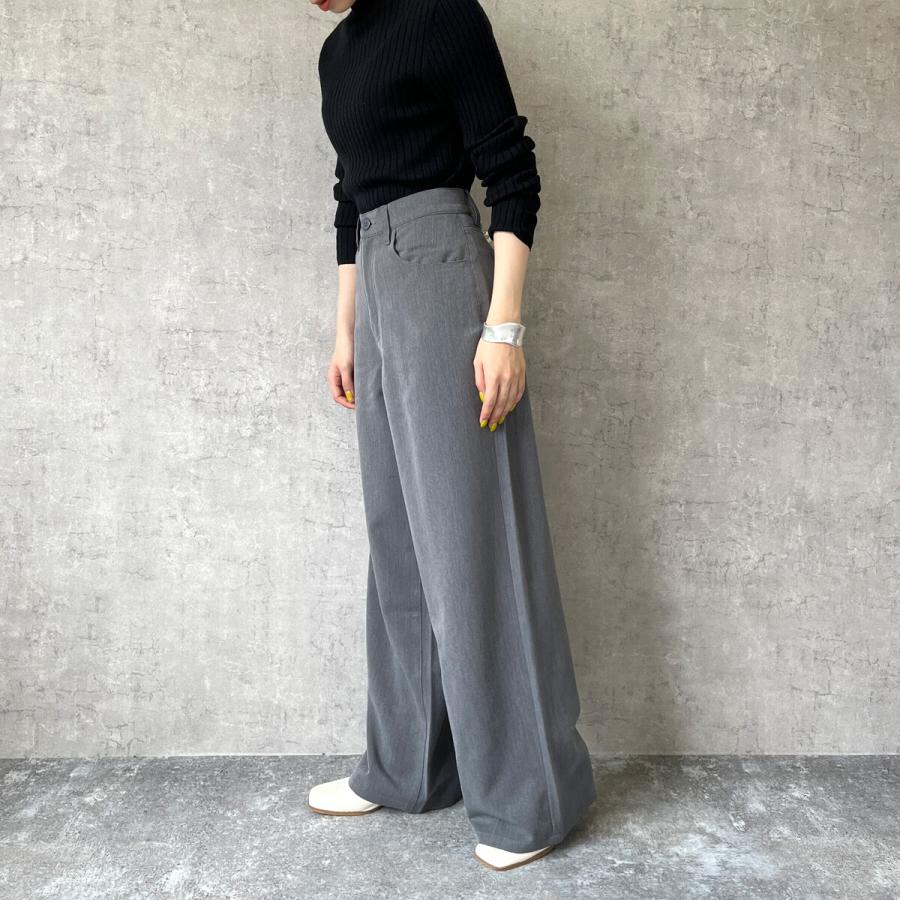 さらっとした肌触りと快適で楽ちんな履き心地でヘビロテ間違え無しのTRトラウザーワイドパンツ |  | 01