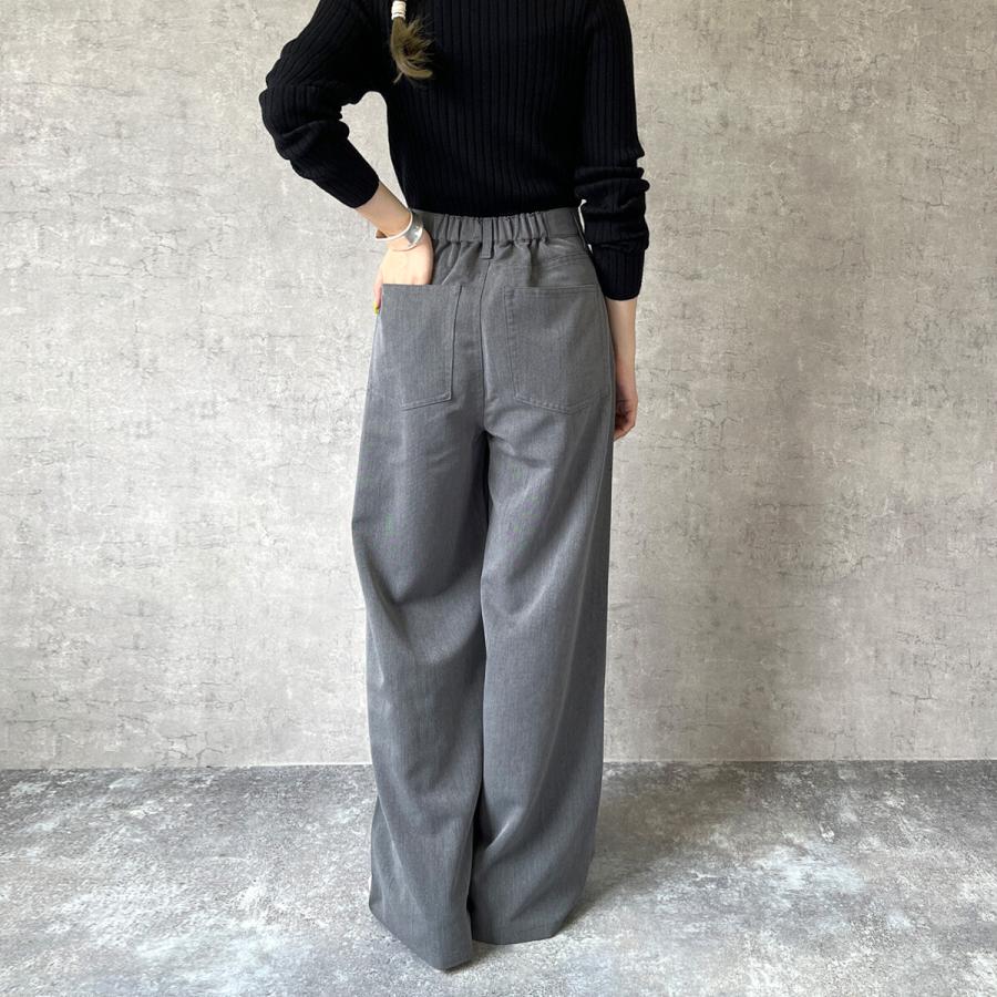 さらっとした肌触りと快適で楽ちんな履き心地でヘビロテ間違え無しのTRトラウザーワイドパンツ |  | 02