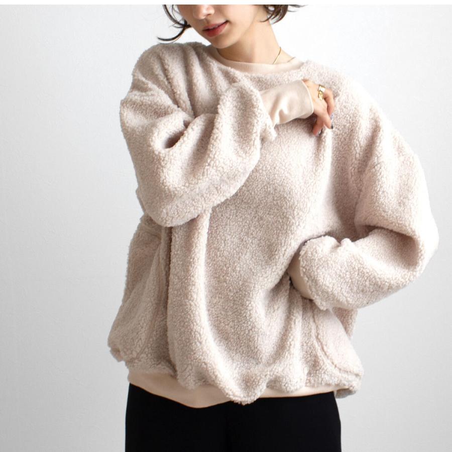 ゆるっとビックシルエット 楽して着られるプードルボアのプルオーバー |  | 02