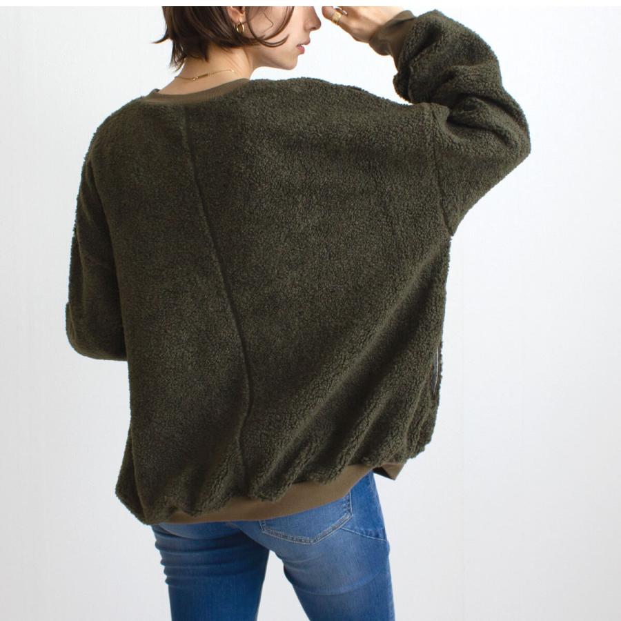 ゆるっとビックシルエット 楽して着られるプードルボアのプルオーバー |  | 06