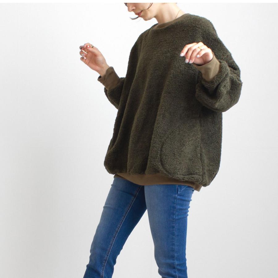 ゆるっとビックシルエット 楽して着られるプードルボアのプルオーバー |  | 09